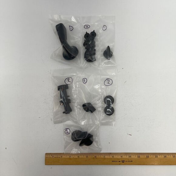 Lot of 16 Mixed Black Switch Knobs & Lever Handles - Picture 3 of 4